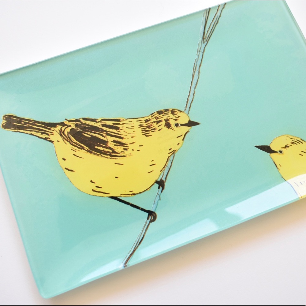 West Elm glass dish